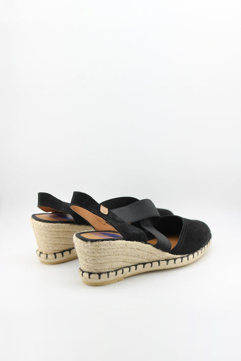 Verbenas Espadrille Wedge Sandals with Elastic Straps
